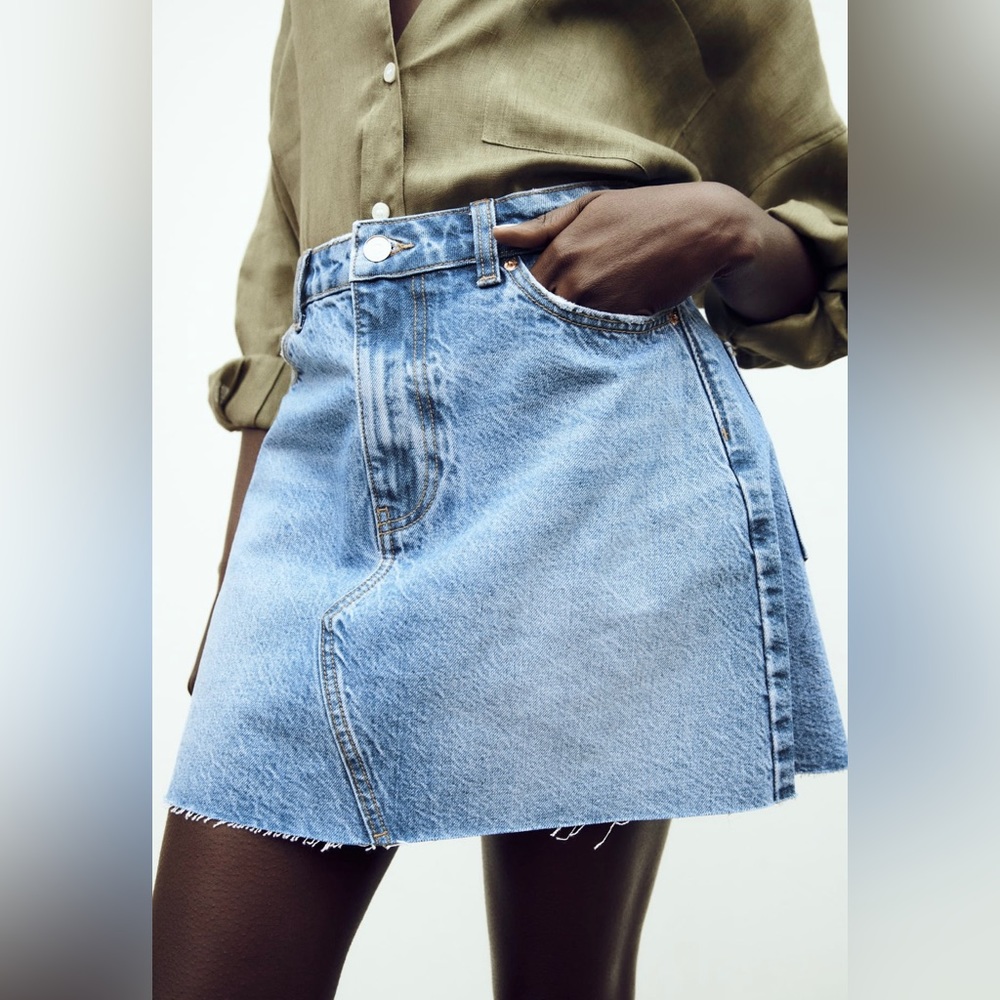 Zara Z 1975 Denim Mini Skirt, S